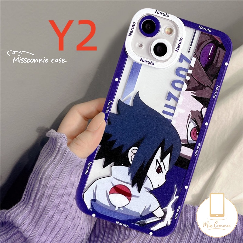 Kartun Animel NARUTO Case Kompatibel Untuk iPhone 7Plus 8Plus 11 14 13 12 Pro Max XR X XS Max 6 6s 8 7 Plus SE 2020 Sasuke Lucu Dan Shikamaru Shockproof Angel Eyes Soft TPU Cover