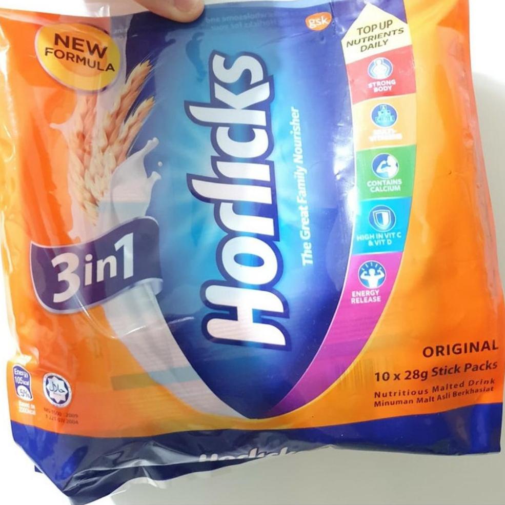 

Dijual.. Horlicks Cereal 3 In 1 3in1 sachet X 28gr original malt Malaysia / Horlik / Horliks horlick C0Y