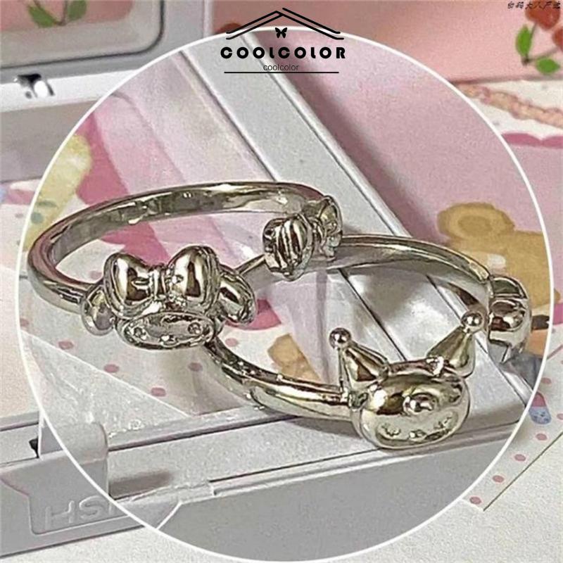 COD❤️Cincin Kuromi Melody Adjustable Kartun Lucu Korea Cincin Untuk Wanita- cl