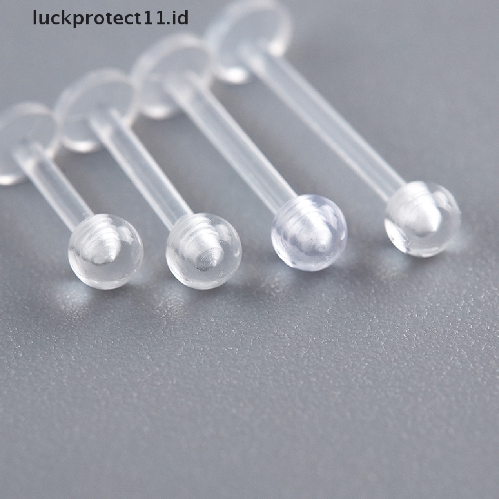 /Fashion Hot// Fashion// 10pcs Cincin Stud Bibir Akrilik Bening Tulang Rawan Telinga Earring Bar Tragus.