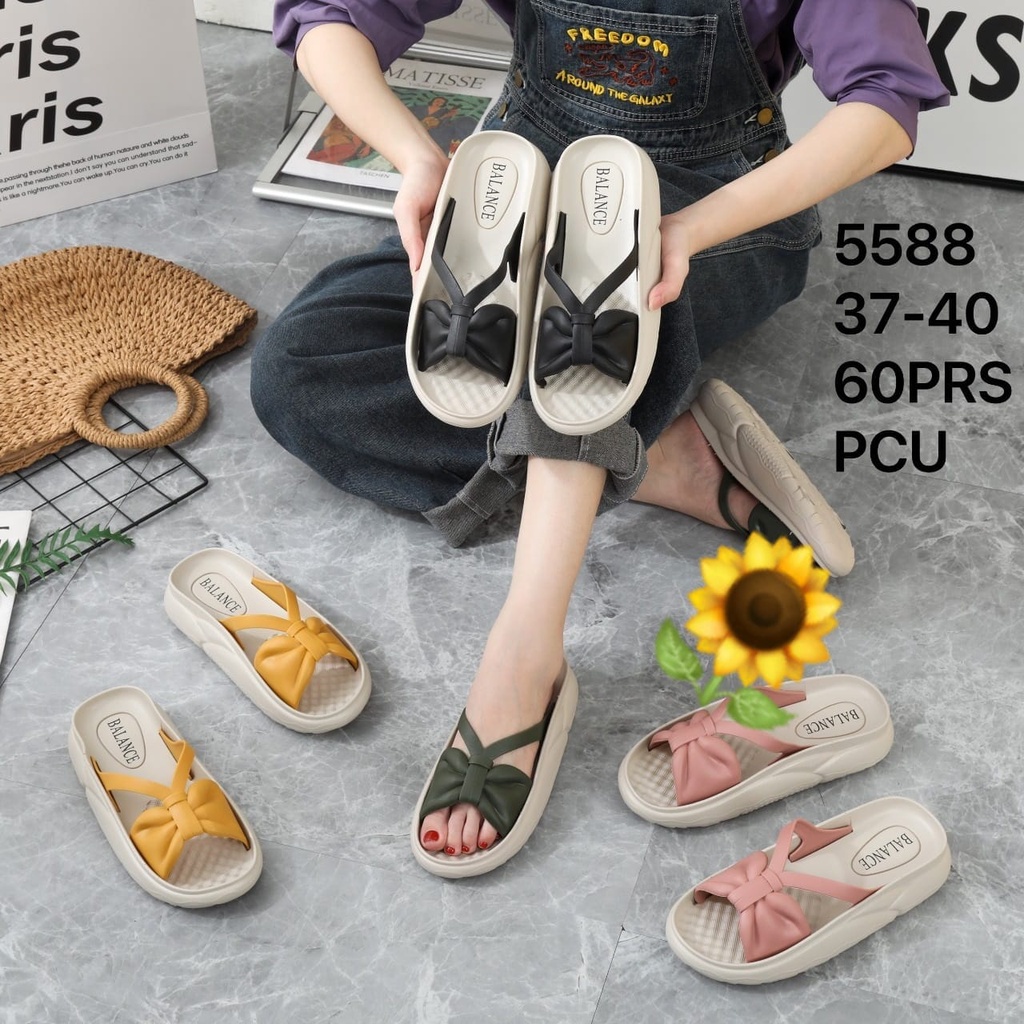 Sandal Karet Jelly Wedges Wanita Import Model Fashion KoreaTerbaru Original Kekinian by AGUNG STYLE Balance 5588