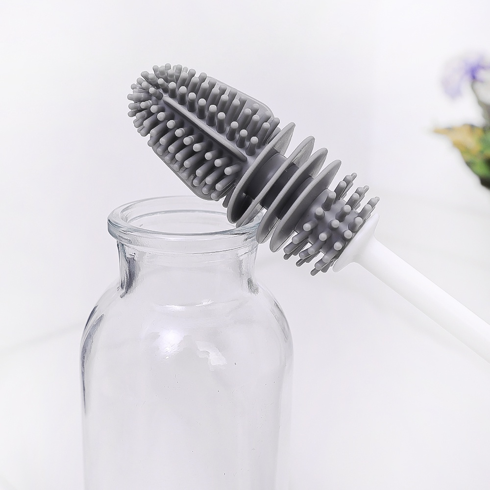 Reusable Silicone Cup Brush Alat Pembersih Dapur/Gagang Panjang Minuman Wineglass Bottle Glass Cup Washing Cleaning Sponge Brushes