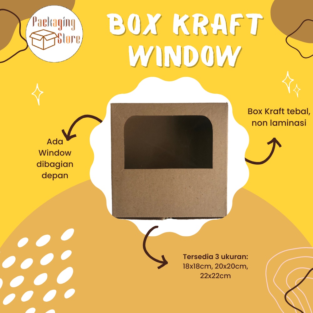 

BOX HAMPERS WINDOW/ BOX KRAFT WINDOW/ BOX KRAFT 22CM