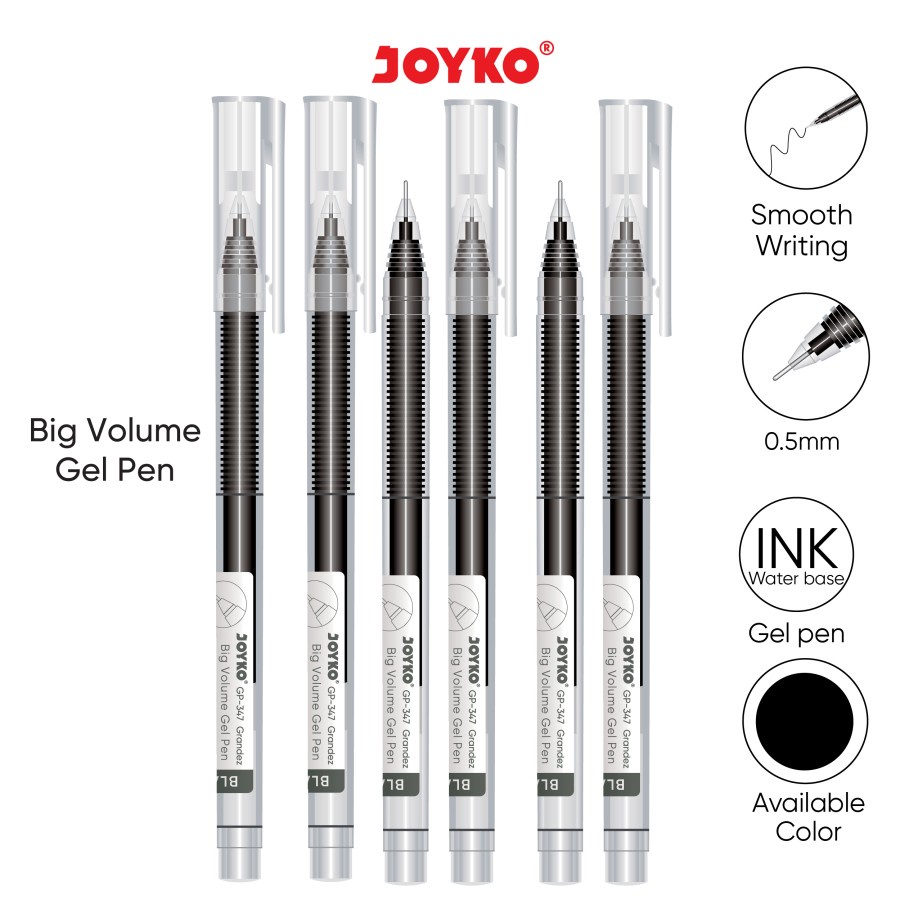 

Gel Pen Pulpen Pena Joyko GP-347 Grandez 0.5 mm 1Pack / 12Pcs