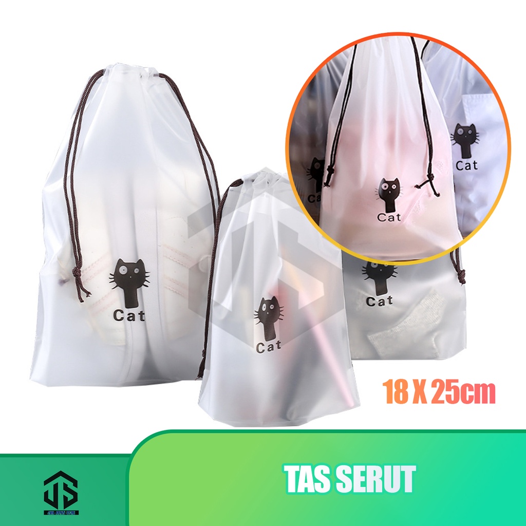 TAS SERUT KANTONG PLASTIK TRAVEL POUCH ORGANIZER BAG ANTI AIR