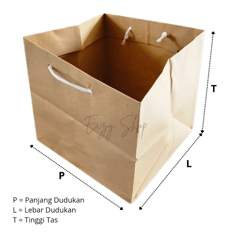 

Paper Bag Custom Polos Coklat | Goodie Bag Toples / LunchBox