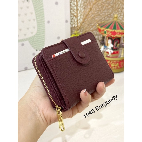 Dompet Pendek Lipat Kancing Bahan Bordir // Tempat Kartu dan Uang Cash // Dompet Mini