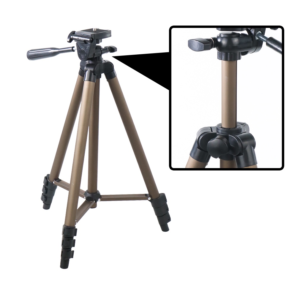 Weifeng Lightweight Tripod Stand 4-Section Aluminium - WT-3130 - Chocolate - WFTD02CH