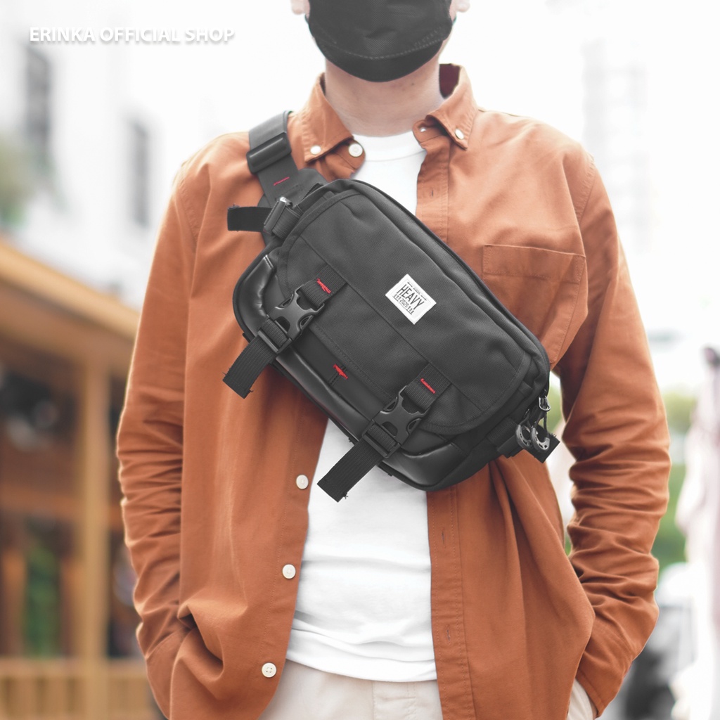 Erinka Official Shop-Waist Bag Flashpack - Heavy- Black - Tas Pinggang