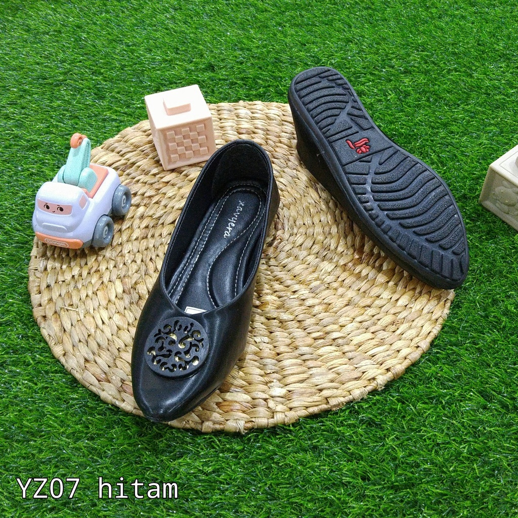 BORNEO Sepatu Flat Flatshoes wanita bahan sintetis YZ07 dan MA34