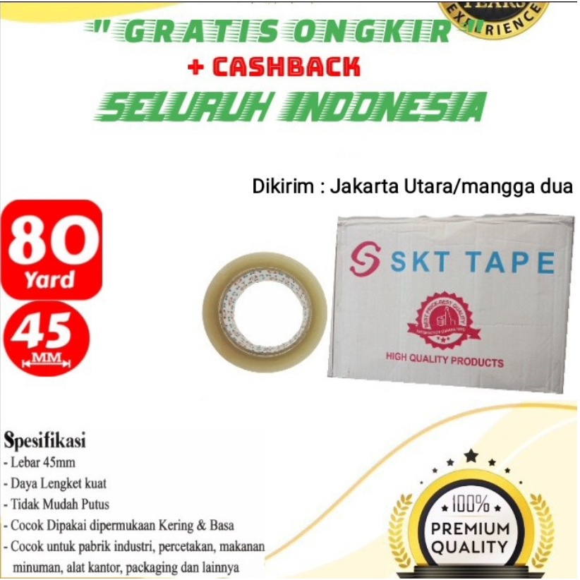 

LAKBAN BENING COKLAT 45mmx80yard 2 inchi