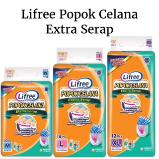 Image of Lifree Popok Celana Extra Serap Hijau M20/L16/XL12