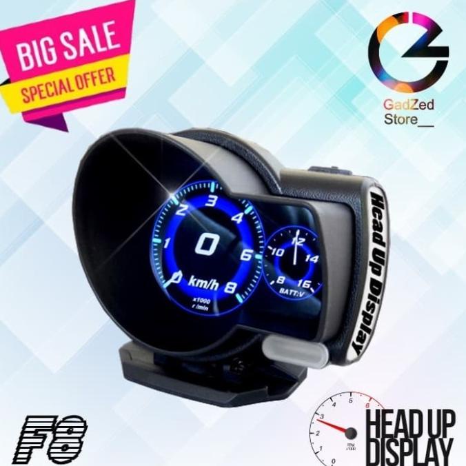 Head Up Display Hud Obd2 Speedometer Digital Obd Ii F8 Rpm Display