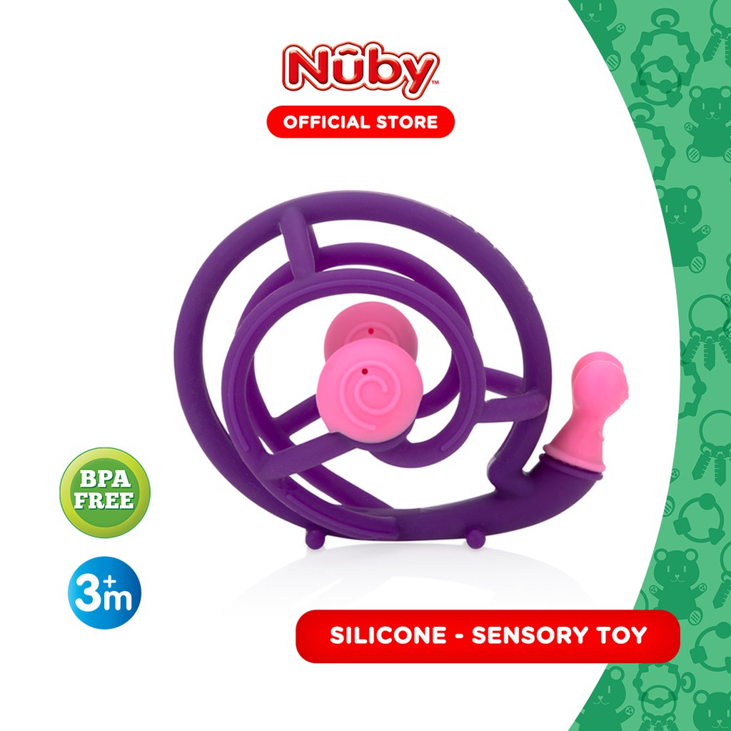 Nuby (127621) Chums Snail - Mainan Sensori Silikon (Snail)