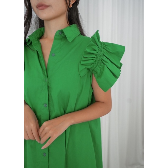 KOOZEE - PAX RUFFLE DRESS - DRESS WANITA