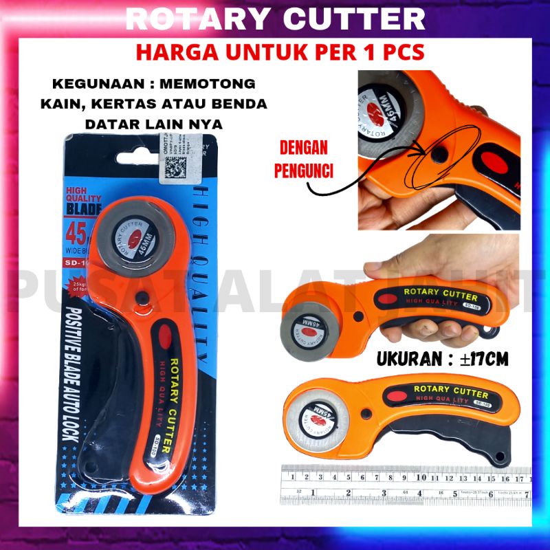 

ALAT PISAU PISO POTONG PEMOTONG PUTAR ROTARY CUTTER BLADE BAHAN KAIN KERTAS KULIT LEATHER 45 MM 45MM