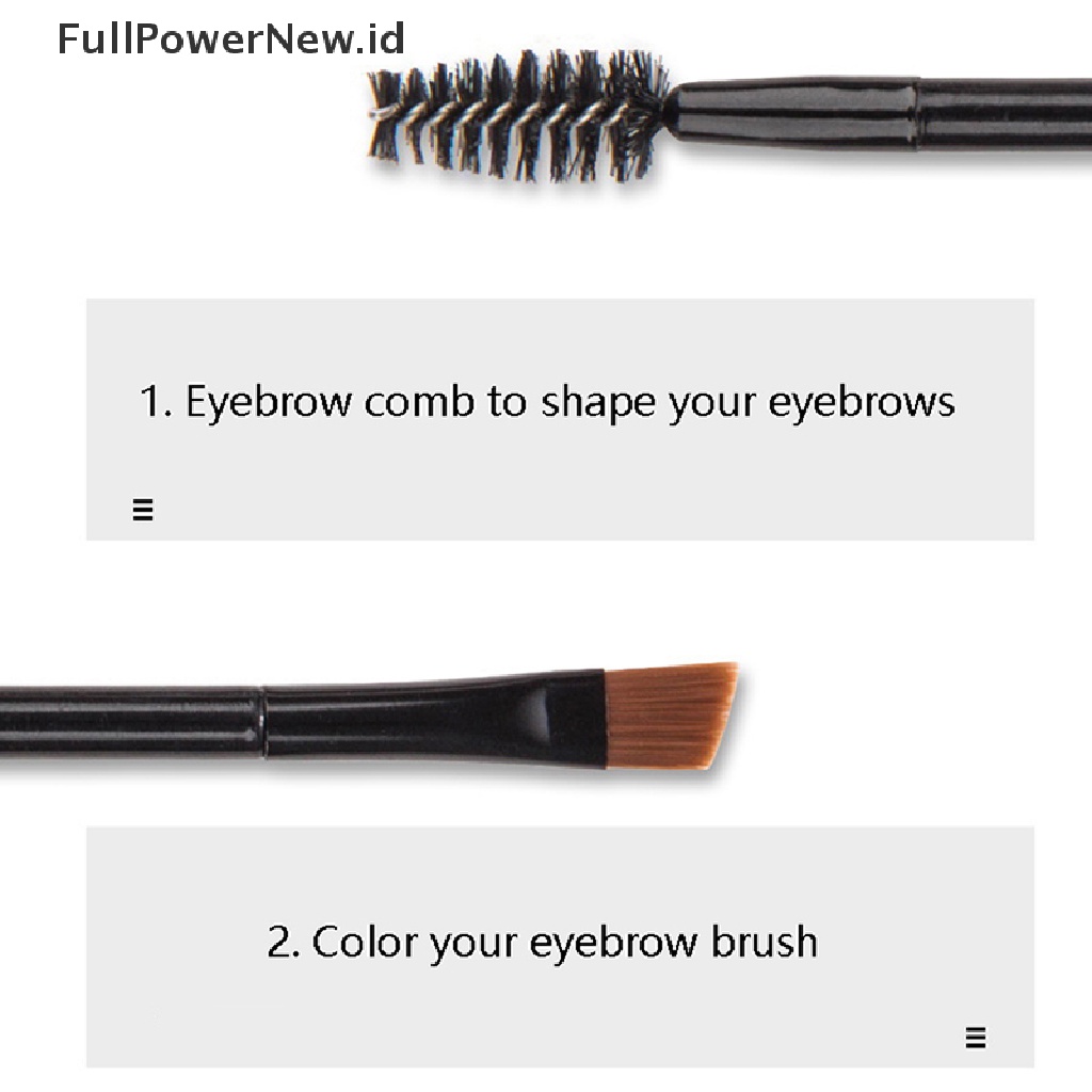 Power 10 Pcs Double Head Sikat Alis Sisir Eyeshadow Bubuk Eyeliner Makeup Brush ID