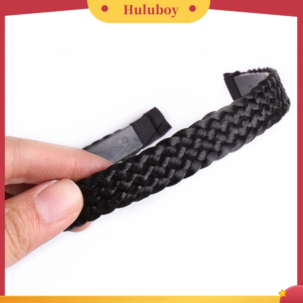 Bando Rambut Sintetis Model Kepang Ukuran 1 / 1.5 / 1.8cm Untuk Wanita