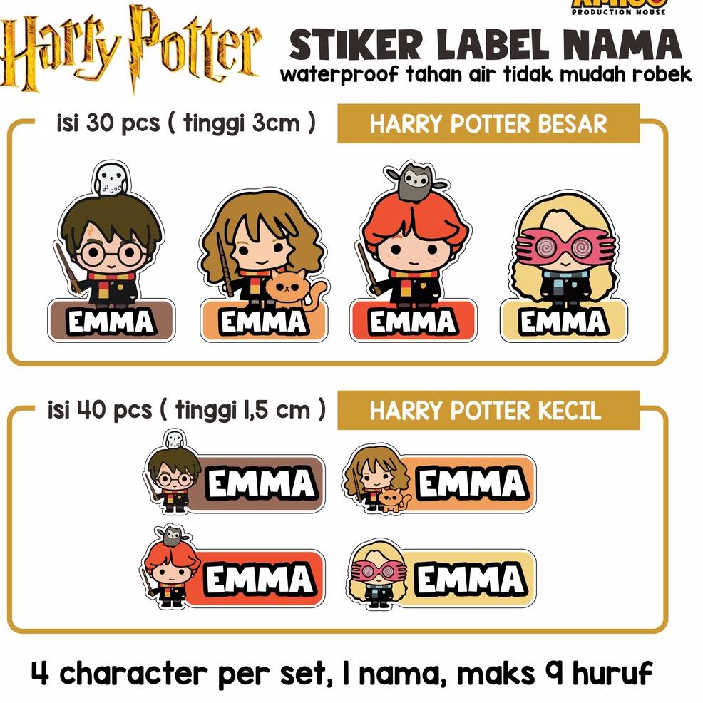 

(W-25☎) label nama anak Stiker gambar bt21 avengers princess minion my little pony princess harry potter kakao friend custom premium