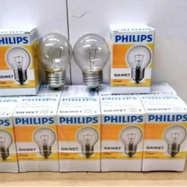 ☪ lampu pijar PHILIPS SIAWET Clear 5 /15 watt /lampu pijar philips kuning. テ
