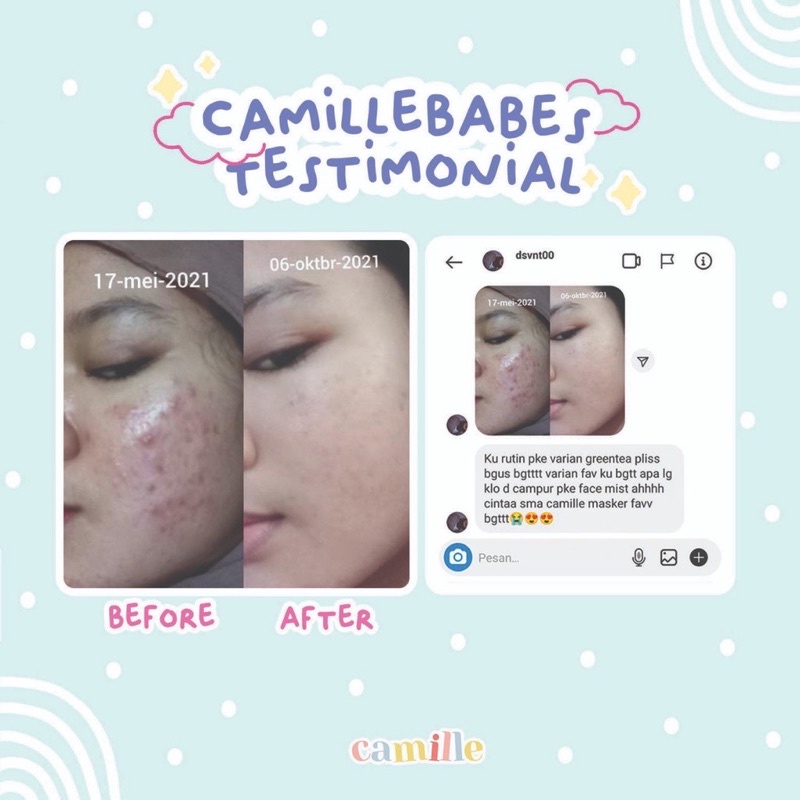 [ READY STOCK ] ORGANIC MASK BY CAMILLE BEAUTY | MASKER CAMILE BEAUTE [ BPOM APPROVED ]