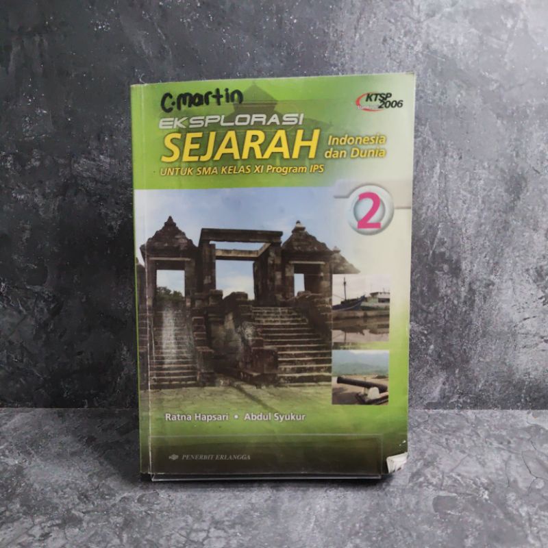 Buku Eksplorasi Sejarah Program IPS kelas 11, XI, SMA, KTSP 2006, penerbit Erlangga, Ratna Hapsari, 