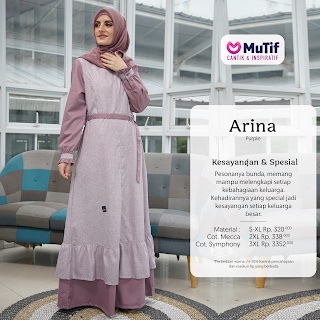 MUTIF | Arina Radiant Purple - Laven | Dress Muslimah | Gamis MuTif / ORI 100%