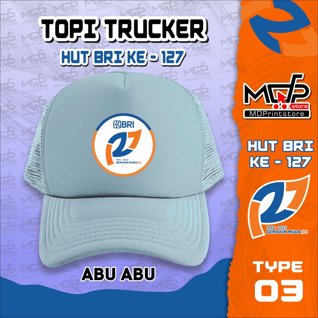 TOPI ANAK HUT BRI 127 TYPE C BANK BRI PERBANKAN MDPRINTSTORE