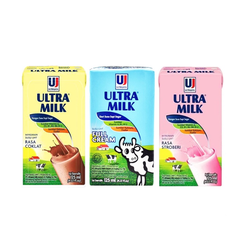 

Susu Ultra Milk 125ml Susu Cokelat UHT Coklat Stroberi