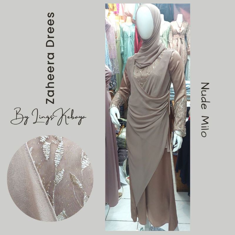 Bridesmaid Dress Kondangan Muslim / Sage Green Pink Rosegold Nude Milo