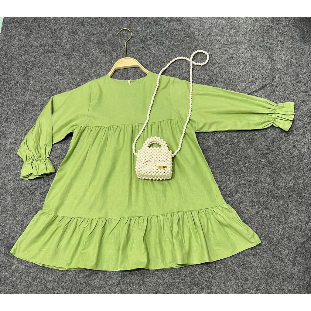 Jimmedy.id - Dress Anak Perempuan Simple Bahan Katun Umur 3-8 Tahun