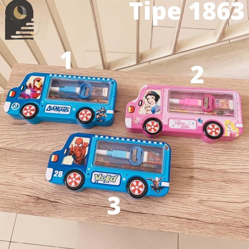 

↯ EITHER.ID Tepak Alat Tulis / Tempat Pensil Study Set Stationery Set Lengkap Anak Murah Karakter タ