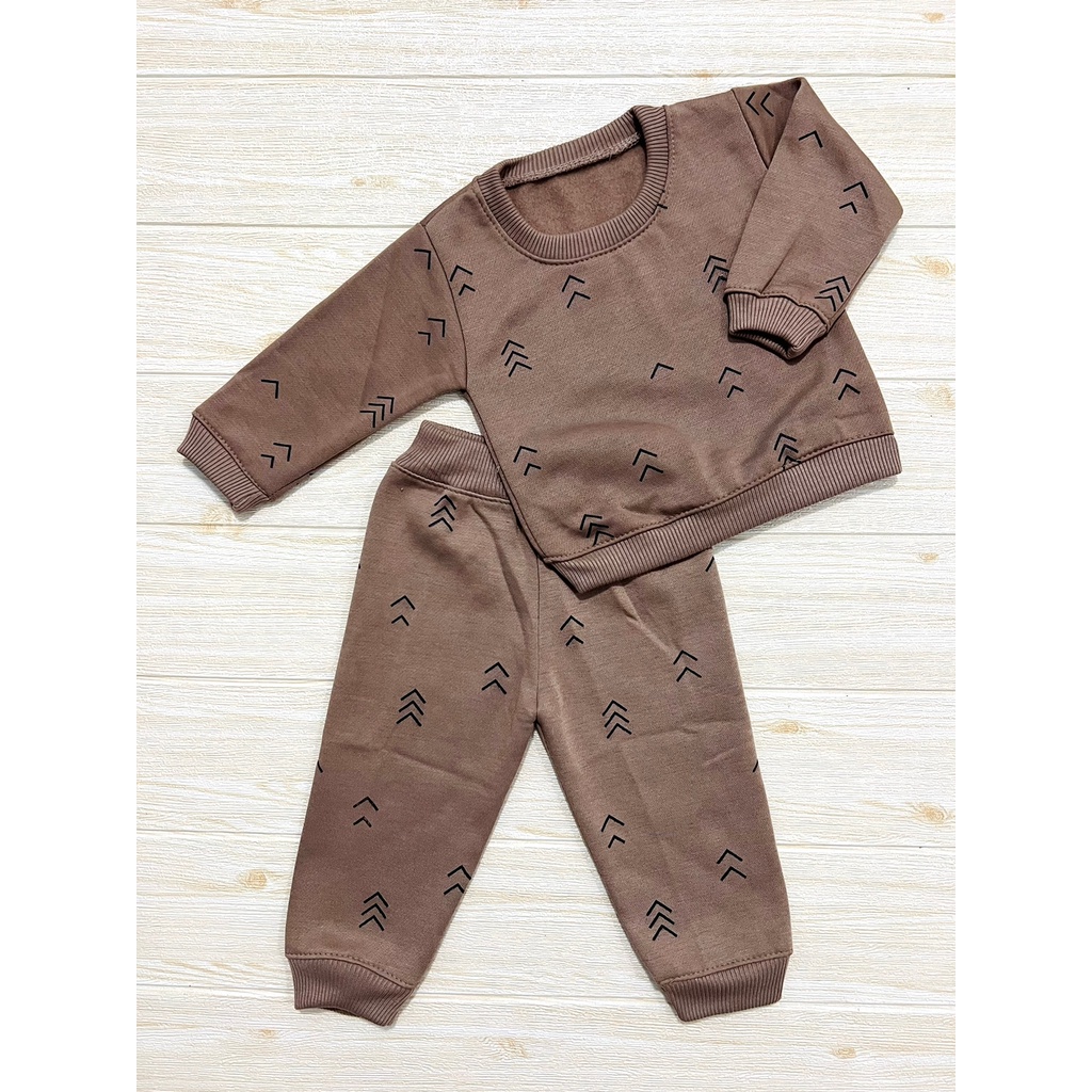 Setelan Baju Bayi Setelan Sweater Bayi Celana Jogger Bayi Usia 3-12 Bulan Baby Alicia