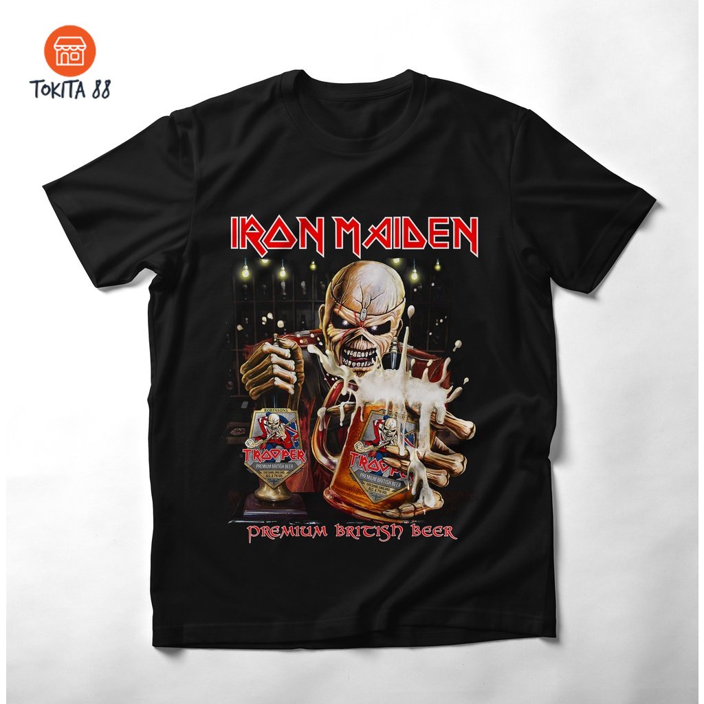 KAOS BAND IRON MAIDEN - BAJU MUSIK IRON MAIDEN ROCK METAL ORIGINAL DISTRO KATUN COMBED 24S