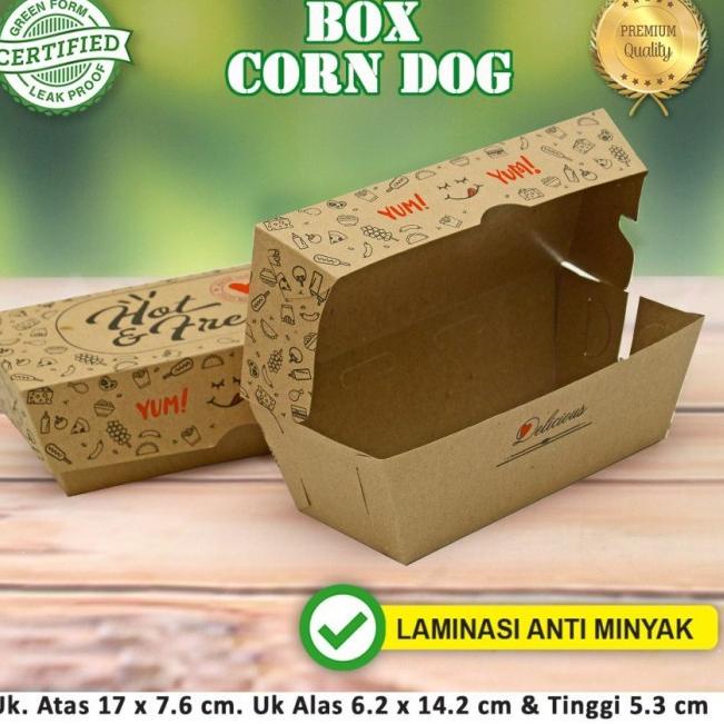 

Stock Ada 10.10 Kotak Dus Box Corn Dog Corndog (50 pc) ★