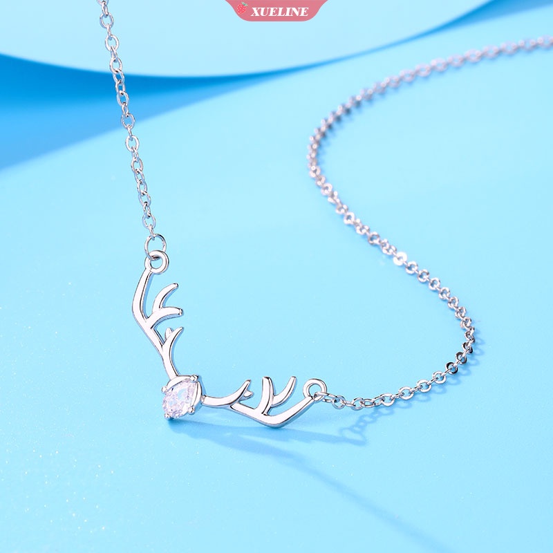 Elk antler moonstone Kristal Liontin Kalung Tulang Selangka Rantai Labradorite necklace Hadiah Hari Valentine [ZXL]