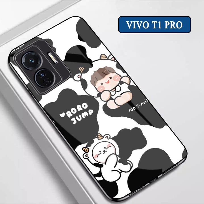 Softcase Glass Kaca VIVO T1 PRO 5G Terbaru [M173] Softcase Hp Vivo T1 PRO 5G - Casing Vivo T1 PRO 5G