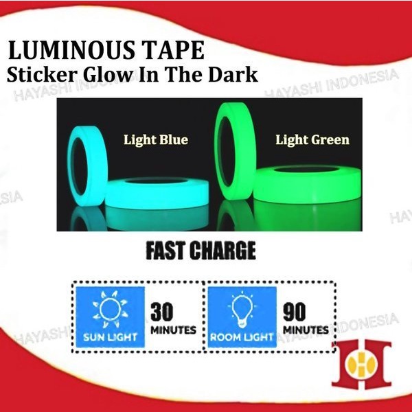 Luminous Tape Sticker Lakban Isolasi Fosfor Glow In The Dark 5 Meter