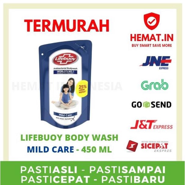 PROMO SERU [COD] LIFEBUOY BODYWASH REFFILL 450 ML POUCH SABUN MANDI CAIR LIFEBUOY 450ML ORIGINAL 100