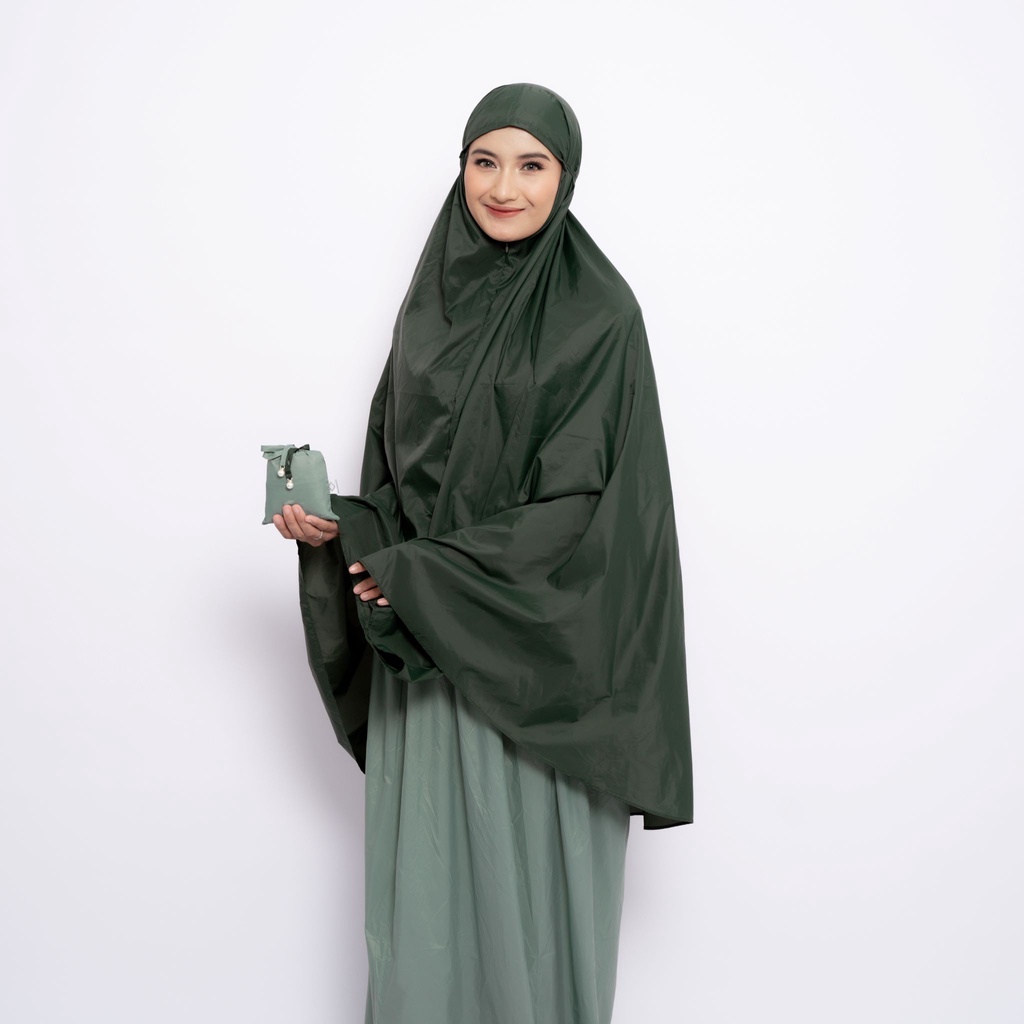 ALIF MUKENA MINI TWO TONE PARASUT PREMIUM KOREA TRAVEL - GARDENIA ( MKN-324 )