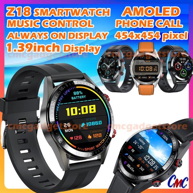 [BISA COD] Z18 Smartwatch AMOLED 1.39inch Display Always On Display AOD Mibro