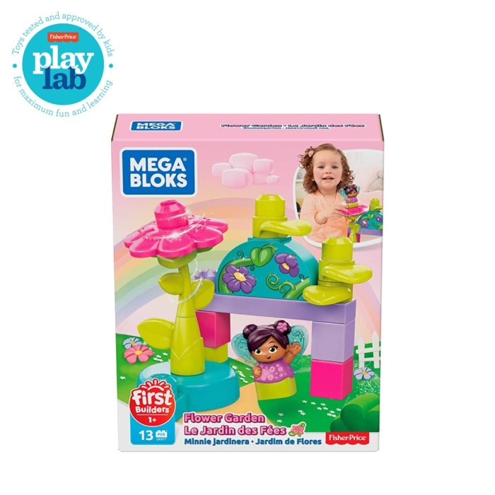 Mega Bloks Lil Fairies Flower Garden - Mainan Balok Susun Edukasi