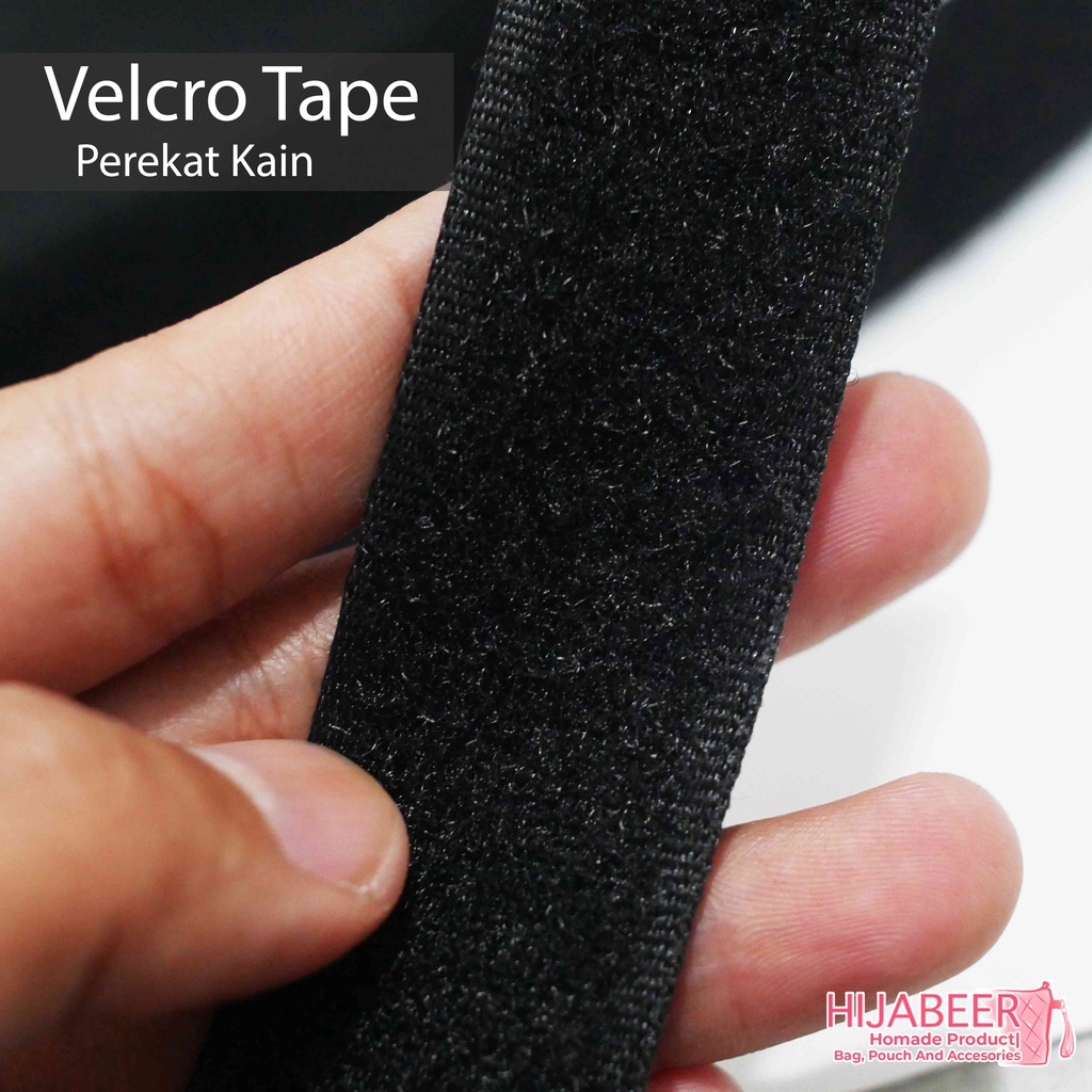 Velcro Tape Perekat Kain 2,5cm Aksesoris Tas dan DIY - Meteran