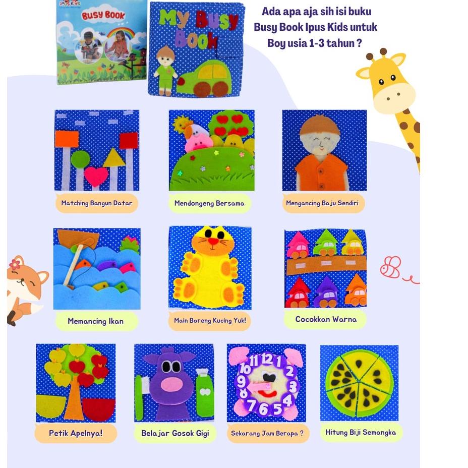limited Edition✔️Busy Book PREMIUM 10 AKTIVITAS EDUKASI | READY STOCK | iPus Kids|RA6