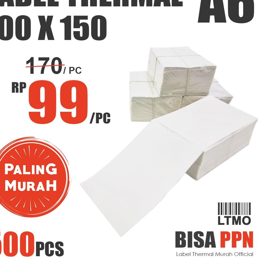 

⁑Best Produk➴ TLW0O Label Barcode CF 100 x 150 A6 kertas stiker thermal 500 pcs W94 ➴Best Product