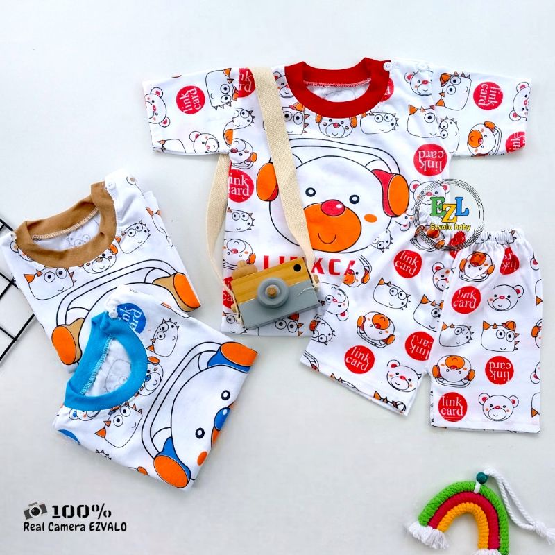 BAJU SETELAN PENDEK BAYI 3-12 BULAN UNISEX