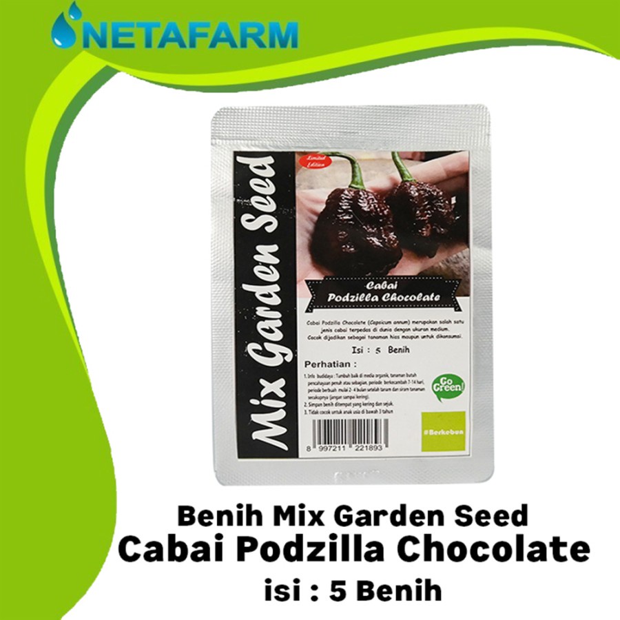 Benih Biji Bibit Cabai Podzilla Chocolate Mix Garden Seed - 5 Benih