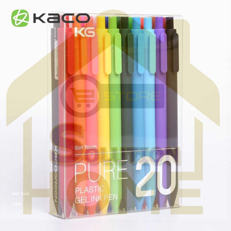 

HSS TOOLS - KACO PURE Candy Gel Pen Pena Pulpen Bolpoin 0.5mm 20PCS - K1015 (Colorful Ink)