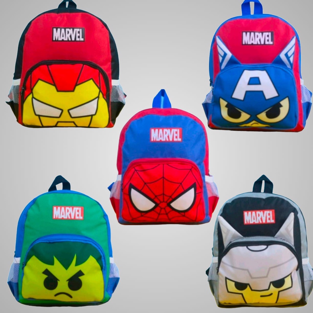 Tas Ransel anak sekolah Terbaru - Tas Ransel anak sekolah Paud Dan TK - Tad Ransel anak sekolah Karakter - Tas ransel anak sekolah Multifungsi - Tas Ransel anak sekolah Marvel