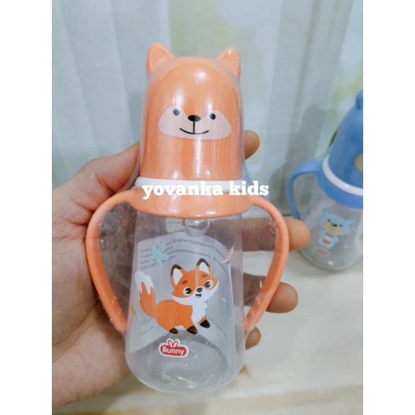 Botol Susu Karakter Lucu Nipple Reguler+Pegangan BPA Free 250 Ml/125 Ml